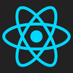 React JS open-source JavaScript platform logo